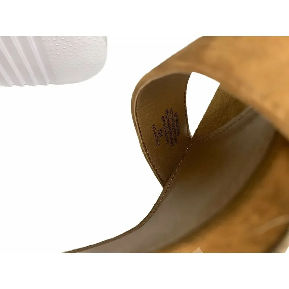 Caslon Jillien Wedge Sandal brown 9M‎ NEW $100
